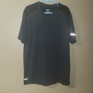 Athletic Works Boy's reflective and top mesh tee. Dark Gray. Size Large